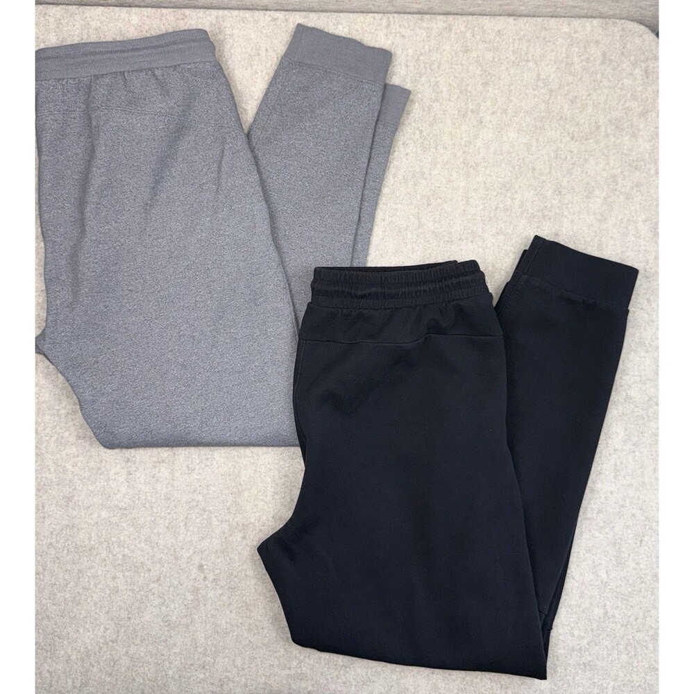 Old Navy Dynamic Fleece Joggers Set Of 2 Black & Gray Size Large Men’s